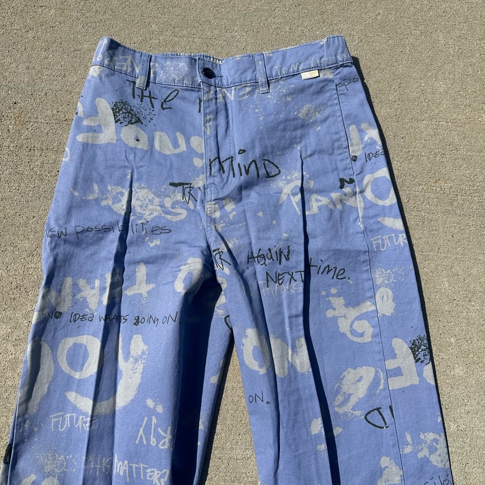 Urban Outfitters Blue and Gray Patterned Pants - Picture 2 of 4